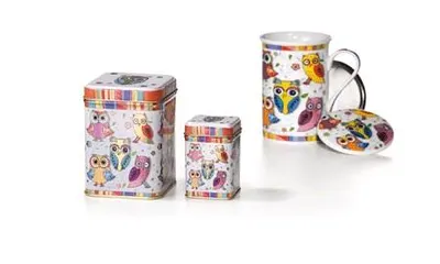 Tin ''Hedwig'' 100g square, slip lid
