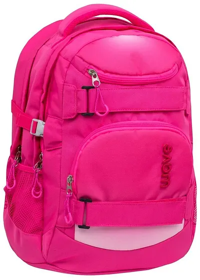 Ghiozdan școlar Belmil Wave - Ombre Light Pink, cu 4 compartimente