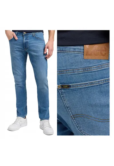 Blugi Barbati - Luke - Fit - Fermoar - Lungi - 5 Buzunare - Bumbac - Albdwqfastru - Albastru