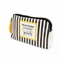 Geantă pentru produse cosmetice, Nekupto, 19.5x12x7 cm, You are far more precious than jewels