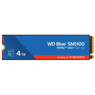 SSD WD Blue SN5100 4TB M.2 2280 PCIe Gen4 x4 NVMe QLC 3D, Read/Write: 6900/6700 MBps, IOPS 900K/1100K, TBW: 1200