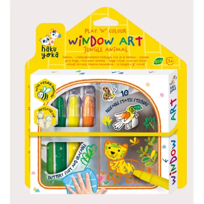 Kit DIY decorare fereasta - Animale din Jungla