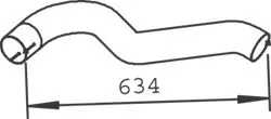 Racord evacuare (lungime:750mm) potrivit MERCEDES VARIO, VARIO (B667, B670, B668), VARIO (B670), VARIO (B670, B668, B667) OM602.984-OM904.964 09.96