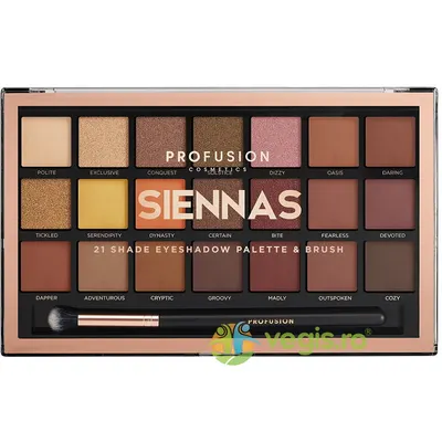 Paleta Farduri 21 Nuante si 1 Pensula Siennas 245g