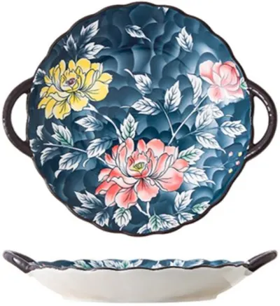 Platou cu mânere Morello - Retro Lotus, 24.5 х 20.5 х 4.2 cm