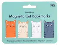 Marcatoare magnetice Rex London - Cats, 4 bucăți