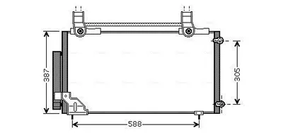 Condensator climatizare (cu uscator) potrivit HONDA STREAM 1.7 2.0 05.01-09.06