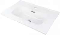 Lavoar baie incastrat, ceramic, cu gaura pentru baterie, 60x38.5 cm, alb, Deante Tubo