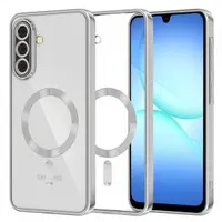 Husa MagSafe pentru Samsung Galaxy A17 4G / A17 5G, Techsuit, Luxury Crystal, Argintie