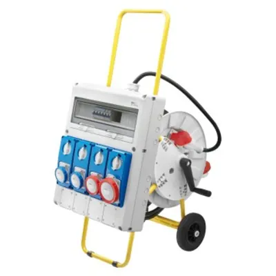 Q-din 20 Acs - Mobile-Portable - With Carriage - 2 2p+e 16a Ib + 1 3p+e 16a Ib + 1 3p+e 32a Ib - Ip65