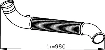 Racord evacuare (lungime:920mm) EURO 5 potrivit SCANIA P I, P,G,R,T, R I DC12.13-DC9.35 04.04