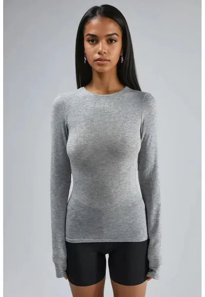 Bluza dama - Gri deschis - Jerseu - Slim fit