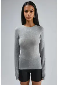 Bluza dama - Gri deschis - Jerseu - Slim fit