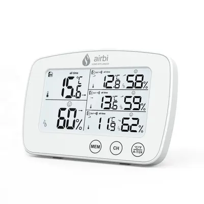 Termometru si higrometru digital cu 3 transmitatoare wireless externe Airbi Trio BI1030