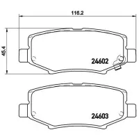 Set placute frana, frana disc BREMBO P 18 024