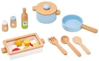 Set de gătit din lemn Lelin - Oale și accesori