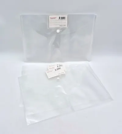 Mapă din plastic transparentă cu buton, 35 x 25 cm