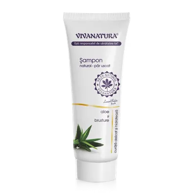 Sampon pentru par uscat cu aloe si brusture, 250ml, VivaNatura