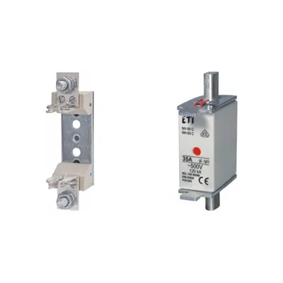 Pachet Protectie Circuit Electric: Soclu Siguranta Fuzibila NH00/NH000 1P (M8), Siguranta Fuzibila NH00C gG 160A 400V