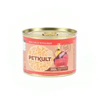 Hrana umeda pentru caini Petkult Mini Adult cu vita 185 g