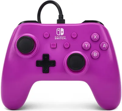 Controller PowerA - Enhanced, cu fir, pentru Nintendo Switch, Grape Purple