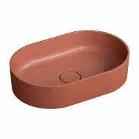 Lavoar OMNIRES Ovo M+ cu montare pe blat, 55x36 cm, compozit, teracota mat