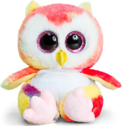 Jucarie de plus Keel Toys Animotsu - Bufnita, colorata, 15 cm