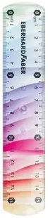 Riglă de plastic Eberhard Faber - Rainbow, 15 cm, flexibilă