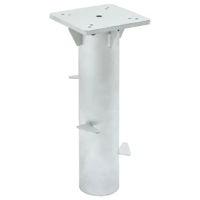 Gossi suport umbrela in pamant, argintiu, 16x16x39,5 cm, otel