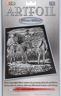 Set creativ pentru gravura KSG Crafts - Zebre