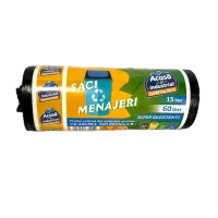 Saci menajeri negri 60 L, 15 buc/rola, produsi in Romania - Default Title