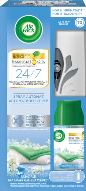 Set de odorizante Air Wick - Liliac alb, 250 ml