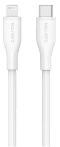 Cablu Canyon - CLNM60 C-L, USB-C/Lightning, 1 m, alb