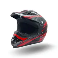 Casca motocross atv copii XTR 125, culoare negru rosu, marime YS, 51-52cm