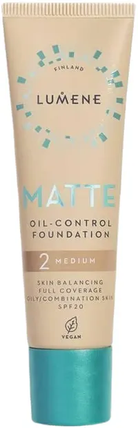 Lumene Fond de ten de lunga durata Matte Oil Control, 02 Medium, SPF20, 30 ml