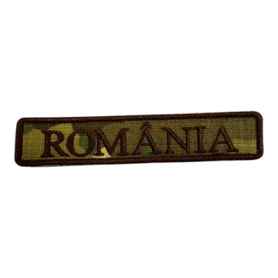 Patch ROMANIA Forte Terestre combat brodat – Velcro – 12,5 × 2,5 cm - Default Title