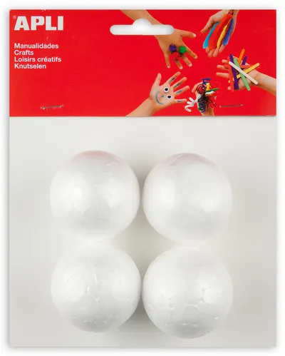 Set creativ APLI - Globuri, 50 mm, din polistiren, 4 bucati