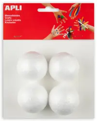 Set creativ APLI - Globuri, 50 mm, din polistiren, 4 bucati