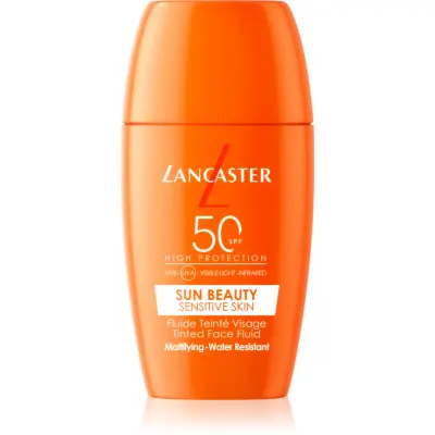 Lancaster Sun Sensitive Tinted Mattifying Fluid emulsie mata rezistent la apa SPF 50 30 ml