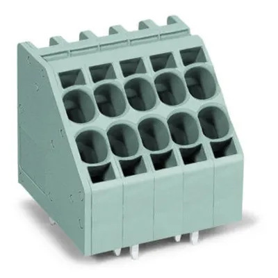 2-conductor PCB terminal block; 10 mm²; Pin spacing 7.5 mm; 8-pole; Push-in CAGE CLAMP®; 10,00 mm²; gray