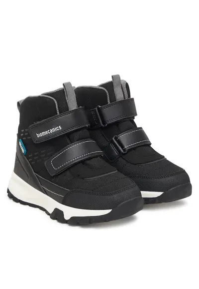 Ghete sport baieti - piele ecologica - negru