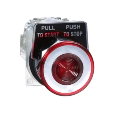 Buton Ø 30 - Cap Ciuperca Ø 41 Mm - Rosu - 2 Pozitii - Apasa-Trage - 1D/I