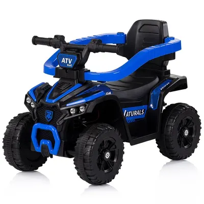Masinuta de impins Chipolino ATV Blue cu maner, efecte luminoase si sonore