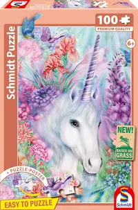 Puzzle pentru copii Schmidt din 100 piese - Frumusețea blândă a unicornului