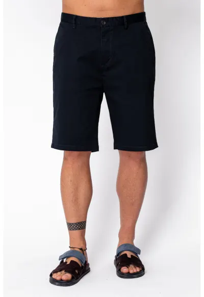 Pantaloni scurti cu nasture din bumbac Navy 22010 - Bleumarin