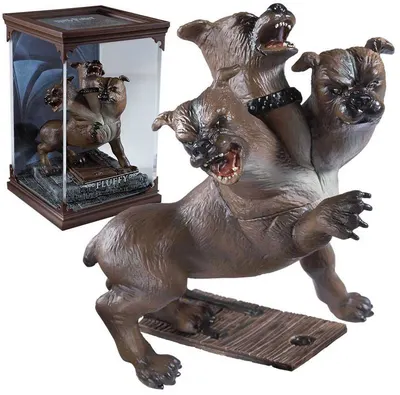 Statuetă The Noble Collection Movies: Harry Potter - Fluffy (Magical Creatures), 13 cm
