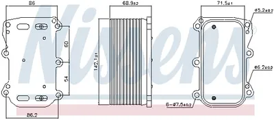 Radiator ulei termoflot potrivit MERCEDES C (A205), C (C205), C T-MODEL (S205), C (W205), E (A238), E (C238), E T-MODEL (S213), E (W213), GLC (C253), GLC (X253), SLC (R172), SLK (R172) 2.0 2.0H 12.13