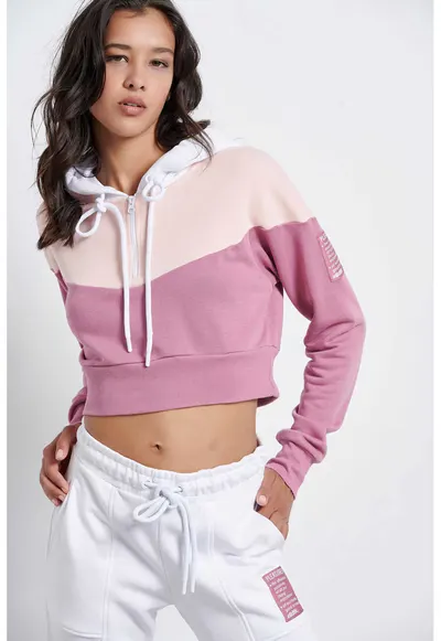 Bluza dama FADINGCOLORS - maneca lunga - decupata - elastic - bumbac