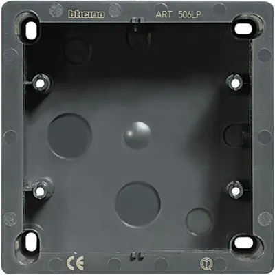 Doza perete 3 + 3 module LIVING pentru sirena interna si difuzie de sunet de difuzor - antracit