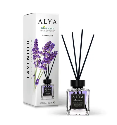 Alya, Lavanda, Odorizant de camera cu betisoare Engros, 100ml